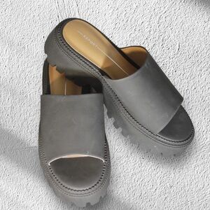 Dolce Vita Slip On Black Leather Platforms